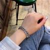 Pulseira de Rua Frita Europeia e Americana Masculina e Feminina Hip Hop Diamante Cubana Corrente Grossa Pulseira Personalizada Estilo Harajuku Joias da Moda para Casal