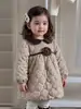 Vestido de Inverno Vintage Floral para Meninas com Acolchoamento, Vestido de Princesa, Conjunto de Meias e Leggings de Inverno para Bebê Menina