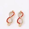 Accesorios de moda europea y americana joyería metálica forma de 8 accesorios de joyería de diamante accesorios para manualidades galvanoplastia accesorios comercio exterior