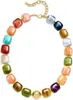 Collar de Bolas de Resina Transparente Arcoíris Estilo Nuevo Europeo y Americano Transfronterizo, Accesorio de Cuello Versátil de Moda para Mujer
