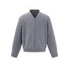 Roupas Vintage Outono/Inverno 2025 Estilo Japonês Retrô Suéter Jaqueta de Tricô Canelado Cor Sólida Suéter com Zíper Estilo Japonês para Casal Masculino