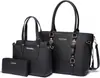 Bolsa Feminina Fashion Amazon de Grande Capacidade Conjunto de Três Peças com Combinação de Cores Bolsa de Mão Ombro Transversal Bolsa Leão Ling