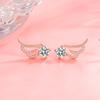 Pendientes elegantes con alas de ángel Jingdong que tiemblan rápidamente, joyería personalizada para las orejas de mujer, regalo de San Valentín de Tanabata.