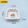 Caixa de Almoço Descartável Papel Kraft Quadrada Embalagem Comercial para Fast Food Caixa à Prova de Óleo Grau Alimentício Recipiente Ecológico como Saladeira