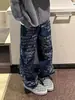 Jeans de Marca de Moda con Estampado Completo de Letras para Hombre, Pantalones Rectos de Pierna Ancha Estilosos Únicos de Hip-Hop para Otoño