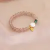 Pulsera de Cristal Natural de Fresa Pequeña Fresca Alto Sentido Libro Rojo Explosiones en Vivo Moda Exquisita Pulsera