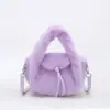 Bolsa Acolchoada de Nicho Coreana Bolsa de Mão Feminina Outono e Inverno Nova Moda Peluda Quente Uma Alça Transversal Bolsa Peluda