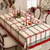 Toalha de Mesa de Natal 2025 Nova Atmosfera Toalha de Mesa Vermelha À Prova d'Água e de Óleo Sem Lavar Decoração de Feriado Toalha de Mesa de Centro