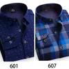 Camisa cálida al por mayor para hombres de mediana edad y mayores, top de otoño e invierno, papá, forro polar, gruesa, a cuadros, manga larga