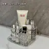 Estante de Almacenamiento de Acero Inoxidable, Organizador Multifuncional de Escritorio para Cosméticos y Artículos Pequeños, Cesta de Almacenamiento para Encimera de Baño