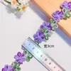 Adorno de Encaje Floral Bordado Teñido en Degradado Estilo Pastoral para Caminos de Mesa de Casas de Huéspedes, Cojines, Bolsitas, Sombreros, Accesorios de Poliéster al por Mayor
