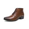 Botas Martin para Hombre de Moda de Cuero de Caña Alta Zapatos de Cuero Punta Afilada Estilo Británico Botines Cortos de Primavera Botas Chelsea de Estilista Transfronterizas
