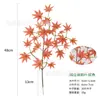 Plantas verdes artificiais, folhas de bordo tridimensionais, folhas de bordo planas, plantas falsas para decoração, layout de cena, paisagismo de engenharia, galhos e folhas