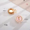 Nuevos Botones de Aleación de Zinc Flor de Rosa Perla para Ropa de Mujer Mancuernillas Pequeños Accesorios Decorativos Estilo Chanel para Joyería DIY
