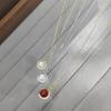 Collar de ágata natural con cuentas espirituales de plata S925 que reflejan la luna. Cadena de suéter nueva para mujer, otoño e invierno. Cadena de clavícula avanzada Benmingnian.