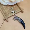 Nova chaveiro criativo europeu e americano transfronteiriço com pingente de óleo, chaveiro de dente de lobo, pingente de bolsa, presente criativo de Halloween