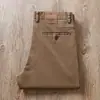 Pantalones casuales rectos holgados de algodón lavado elástico de sarga de alta gama para hombre, versátiles para negocios y trabajo, otoño e invierno 2023