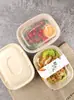 Caja de Embalaje Biodegradable Desechable en Forma de U, Bol, Caja de Pulpa de Papel Comercial para Llevar el Almuerzo, Juego de Cajas para Ensalada