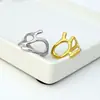 Nuevos Anillos de Diseño Geométrico Irregular Estilo Europeo y Americano para Hombres y Mujeres, Anillos Abiertos Huecos de Moda Personalizados