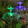 Luces Solares de Girasol Coloridas de Fibra Óptica para Jardín, Balcón y Césped