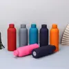 Garrafa Americana de Boca Larga Transfronteiriça, Garrafa de Água Fosca para Esportes ao Ar Livre, Copo de Água Esportivo, Copo Térmico de Aço Inoxidável 304 com Pintura Emborrachada