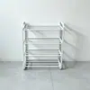 Liquidação de estoque: Sapateira simples de ferro de quatro andares para entrada de casa, sem necessidade de instalação, pronta para envio