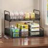 Caixa de Armazenamento de Feijões, Porta-Filtro de Feijões de Mesa Multicamadas de Grande Capacidade, Organizador Multiuso para Armazenamento de Feijões