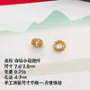 Anillo Corredor Chapado en Oro Plata S925, Accesorios de Trébol de Cuatro Hojas, Corona de Osmanthus con Incrustaciones de Diamante, Cuentas Espaciadoras, Ensartado de Cuentas, Venta al por Mayor desde el Fabricante