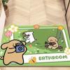 Felpudo de entrada con diseño de cachorro, antideslizante, de terciopelo de cristal, a prueba de polvo, para sala de estar, cocina, mesa de centro, tapete lateral