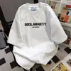 Camiseta de Manga Curta Estampada com Letras de Marca Tendência Estilo Casual Preguiçoso Verão 2026 Tamanho Grande Estilo Casal Top Versátil