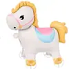 Nuevo y lindo perro corgi famoso en internet, globo animal de papel de aluminio con ruedas para niños, adecuado para puestos de mercado nocturno y venta al por mayor