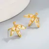 Pendientes Minimalistas de Hoja Nuevos y de Moda Coreanos y Japoneses para Mujer, Simples, Delicados, Exquisitos, Versátiles, Nuevos Accesorios de Oreja Estilo Bosque