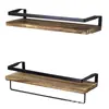 En Stock Estilo Europeo Estante Decorativo Flotante Divisor de Baño Estante de Almacenamiento Cocina Sala de Estar Hierro Forjado Montado en Pared Estante de Exhibición de Adornos