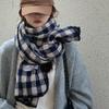 Bufanda a cuadros estilo británico nuevo Moda para todo Bufanda chal de imitación cachemira Sentido alto Estudiante Bufanda para hombre y mujer