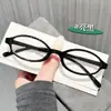 Óculos de Armação Pequena e Estreita de Novo Estilo para Mulheres, Óculos da Moda Anti-Luz Azul Sem Grau, Óculos Populares Estilo Nerd