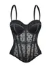 Bestseller transfronterizo sujetador de lunares y espina de pescado camisola sencilla de alta gama top bustier ajustado ropa exterior sexy
