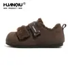 Botas de Nieve Calientes Engrosadas Universales para Mujer, Nuevo Modelo Invierno 2025, Tenis de Velcro para Dedos Grandes, Zapatos Peludos de Suela Gruesa
