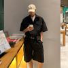 Ropa de Trabajo para Hombre Traje Casual Holgado de Verano Pantalones Cortos de Manga Corta Duffian Conjunto de Ropa Guapo para Hombre