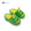 Sapatos Infantis Verdes de Dragão Fofo Personalizados para Meninos, Chinelos Eva Super Macios de Desenho Animado para Meninas, Verão Interno, Mudança de Cor