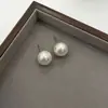 Pendientes de Perla Estilo Mismo que Tich 999 Plata de Ley para Mujer Estilo Ins Coreano Pendientes Redondos de Perla de Imitación Retro