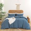 Conjunto de Capa de Edredom de Gaze Dupla Cor Sólida Conjunto de Três Peças Estilo Natural Ins Wabi-Sabi Conjunto de Roupa de Cama para Exportação Transfronteiriça Atacado Personalizado