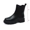 Botas Femininas de Comércio Exterior Plus Size Versátil Moda Salto Bloco Baixo Solado Grosso Novas Femininas Outono Inverno 2025 Cor Sólida