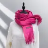 25 Cachecol de Imitação de Caxemira de Cor Pura para Outono e Inverno, Lenço Xale Versátil Super Macio para Mulheres, Fabricante Transfronteiriço, Presentes Atacado