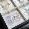 Colgante de Tubo Curvo de Cristal Imitación Ojo de Gato Nuevo Estilo Chino Fresco Tubo Curvo Nicho Hielo Translúcido Exquisito Temperamento Versátil Collar