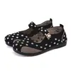 Zapatos para Mujeres de Mediana Edad y Mayores, Zapatos de Tela Transpirables de Primavera con Lunares, Zapatos Planos Casuales Cómodos de Suela Suave Que No Cansan los Pies