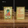 Nova Coleção de Cartas Estilo Tibetano Manjushri Avalokiteshvara Tara Verde Jambhala Amarelo Cor Metálica Pintada Auspiciosa Portátil