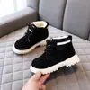 Zapatos para Niños 2026 Invierno Nuevo Estilo Niños Dr. Botas Martens con Forro Polar Botas Cortas para Niña Botas Individuales Estilo Británico Botas Estilo Otoño/Invierno