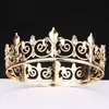 Festa de Coroação Europeia e Americana Transfronteiriça Coroa Barroca Redonda Coroa de Noiva Liga de Liga Estilo Palácio Retrô Tiara
