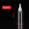 Garrafa Personalizada Transparente com Bico Pontudo e Tampa, Garrafa Plástica, Garrafa Dosadora de 100ml, Garrafa para Líquido de Mistura de Tinta, Garrafa Vazia