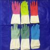 Ropa de lavar platos bicolor plástico acero caucho puesto de mercado suministro comercio exterior 10 yuanes 3 dos modos tareas domésticas guantes de látex